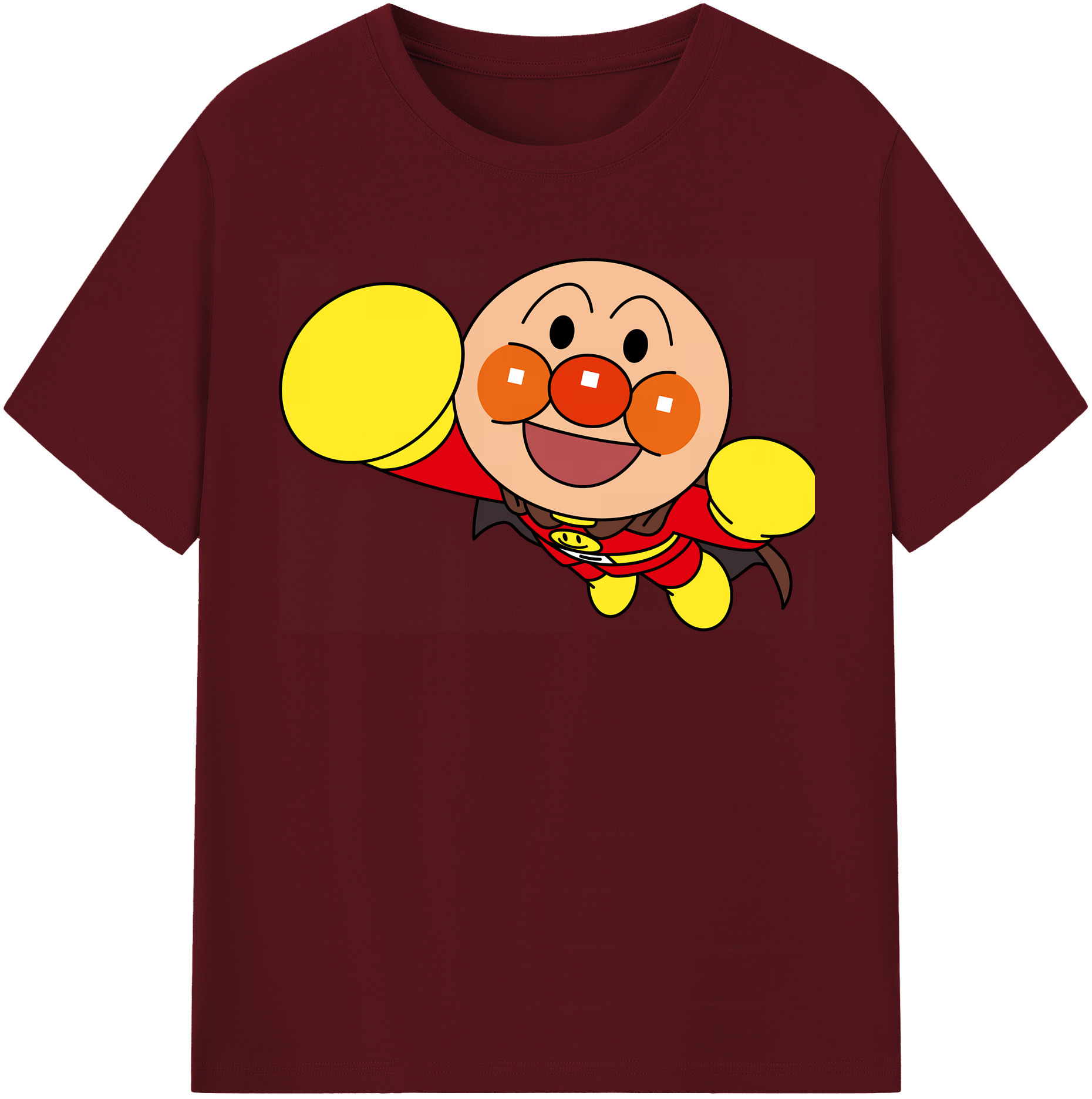 （画像用） アンパンマン Anpanman 綿100％半袖Tシャツ（フロントプリント）